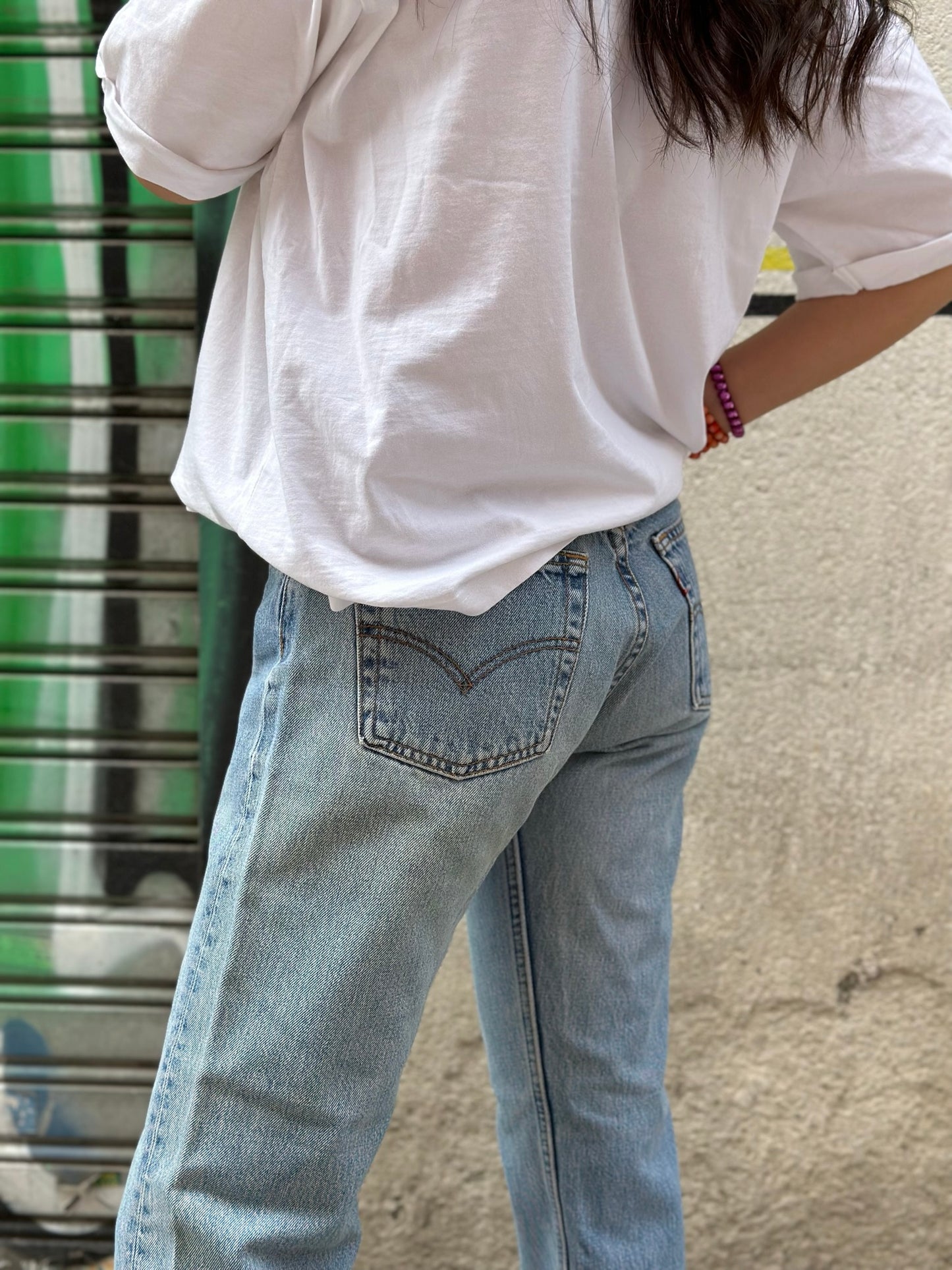 Vintage Levi’s 501 Blue Jeans 28x34 1990s Red Tab Light Wash