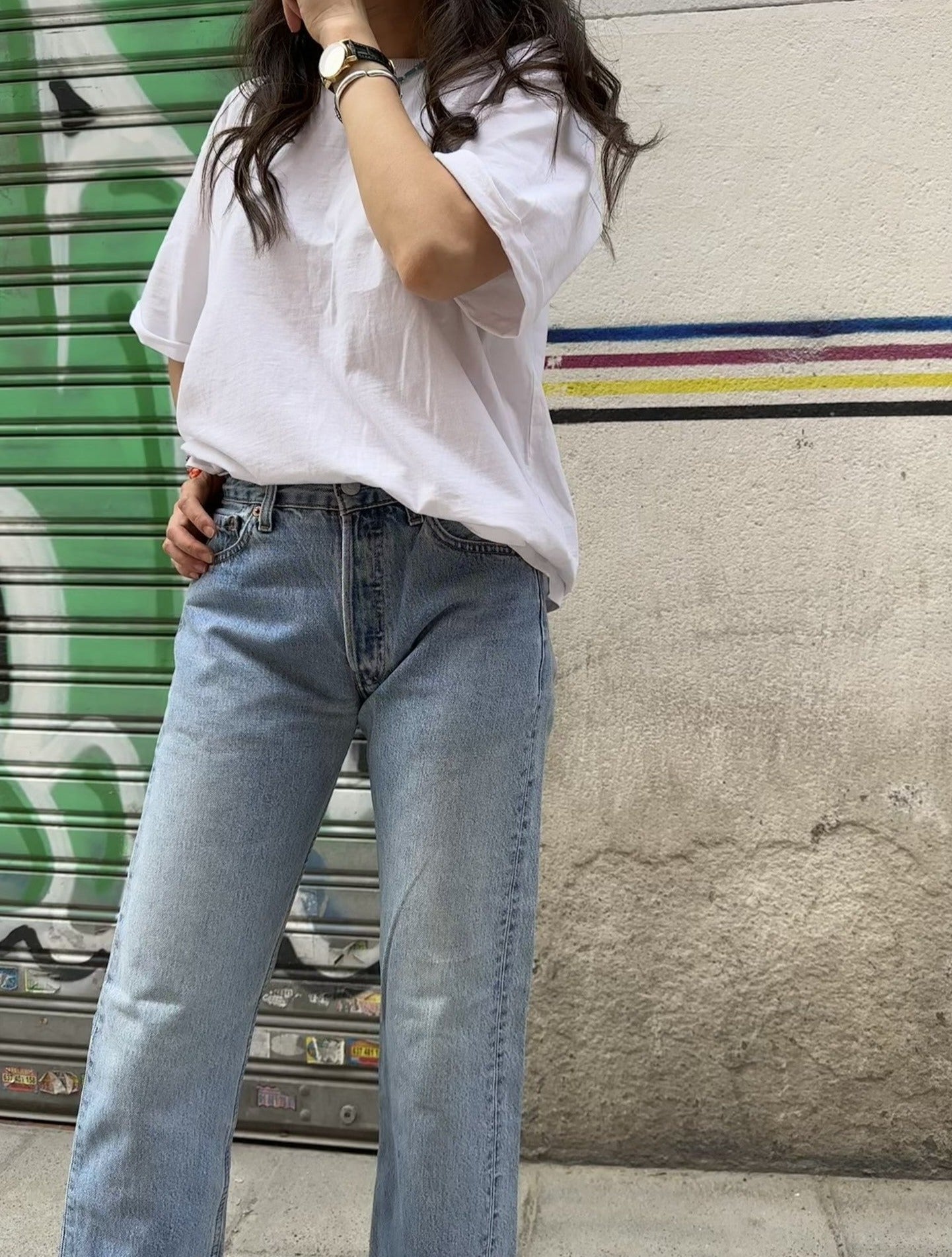 Vintage Levi’s 501 Blue Jeans 28x34 1990s Red Tab Light Wash