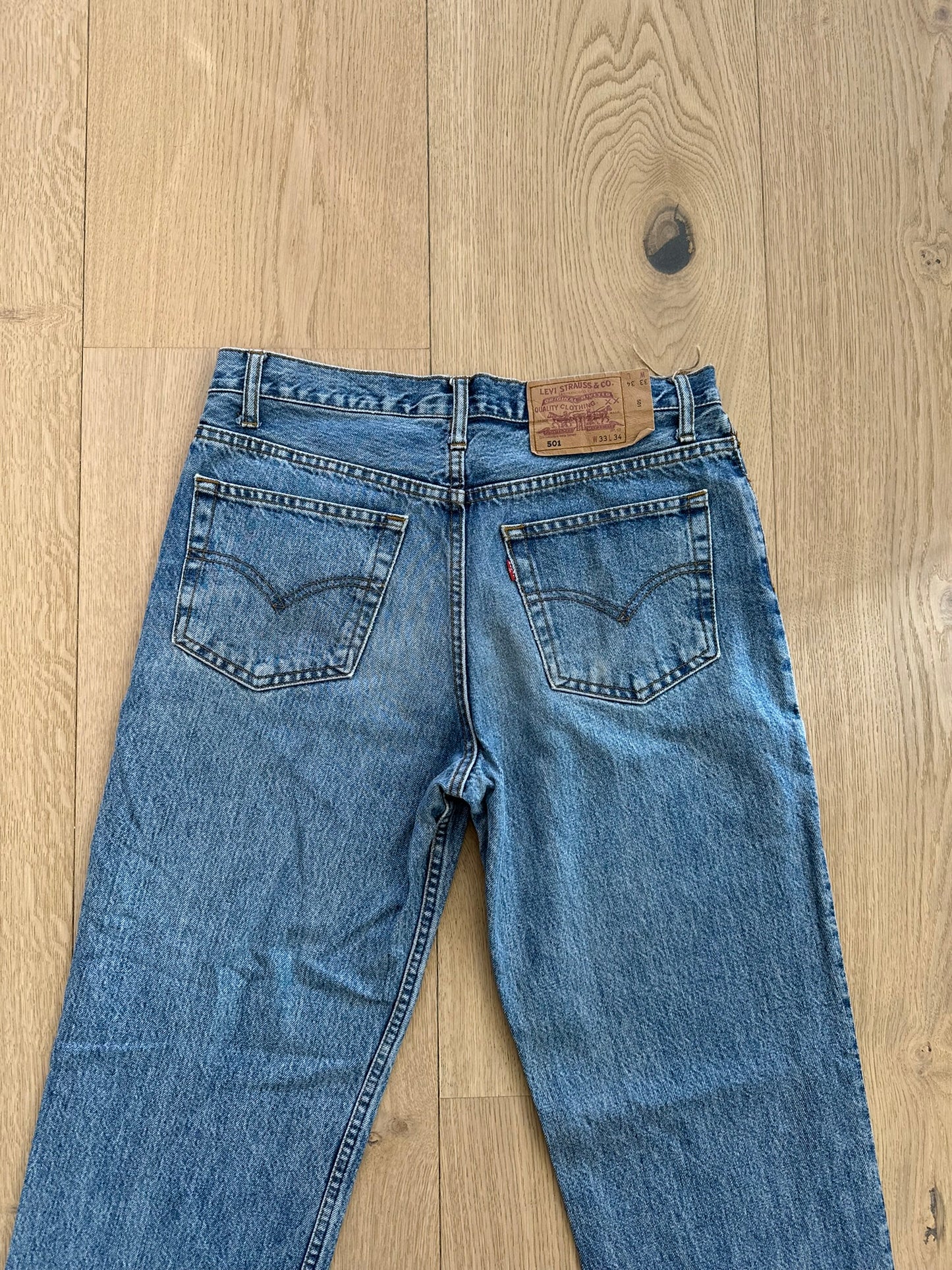 Vintage Y2K Levi's 501 Medium Wash Jeans Back