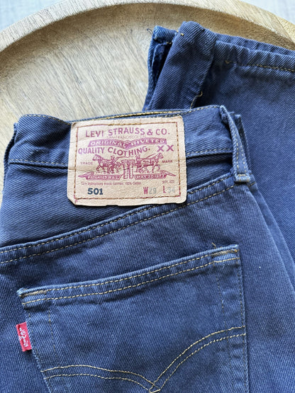 Vintage Levi's 501 Dark Blue Jeans 1990s Red Tab